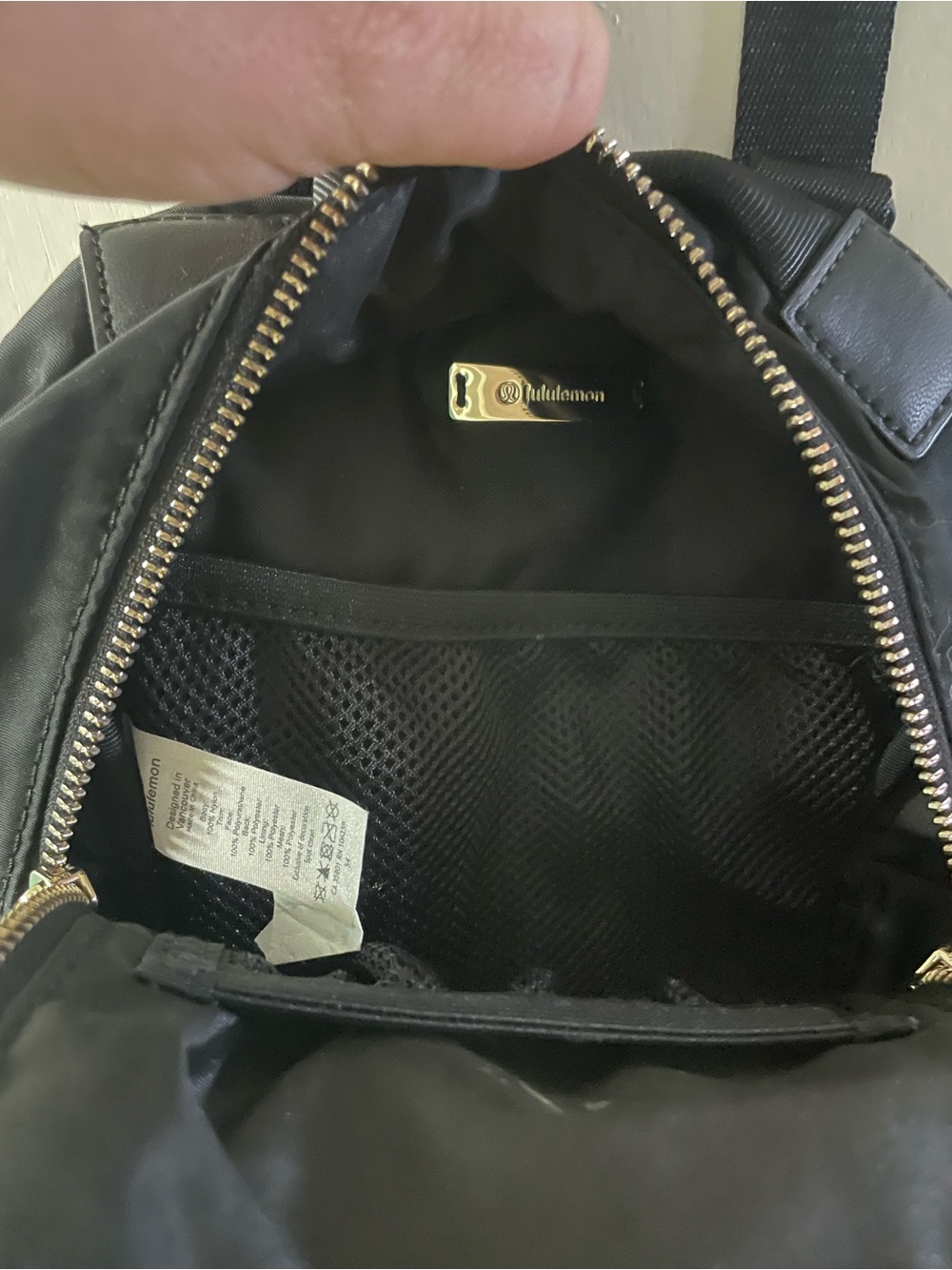 lululemon athletica Black Backpack with Gold Hardware - Picture 3 of 3